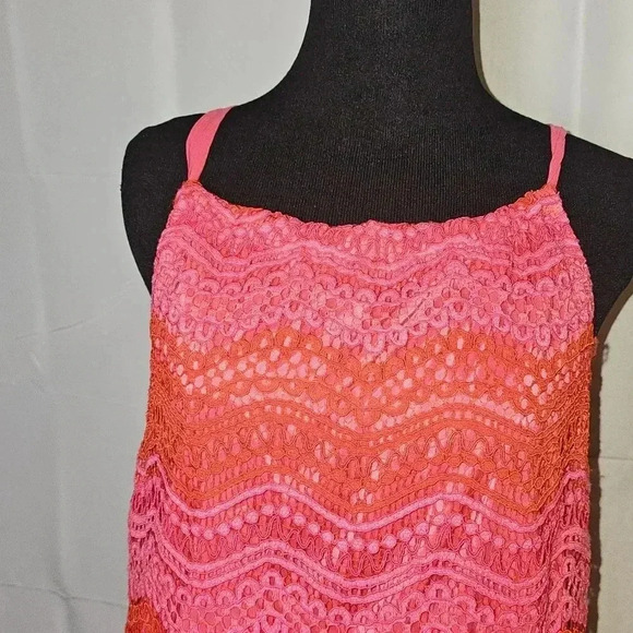 Trina Turk Red and Pink Striped Sleevelss Maxi Dress - Picture 4 of 11